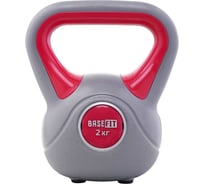 Пластиковая гиря Basefit DB-503 2 кг, серый/розовый ЦБ-00001461