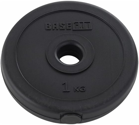 Пластиковый диск Basefit BB-203 1 кг, d=26 мм, черный УТ-00019752 1
