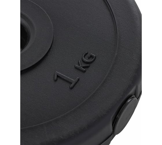 Пластиковый диск Basefit BB-203 1 кг, d=26 мм, черный УТ-00019752