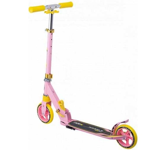 Самокат 2-х колесный RIDEX Razzle 145 мм, коралловый/желтый УТ-00018394