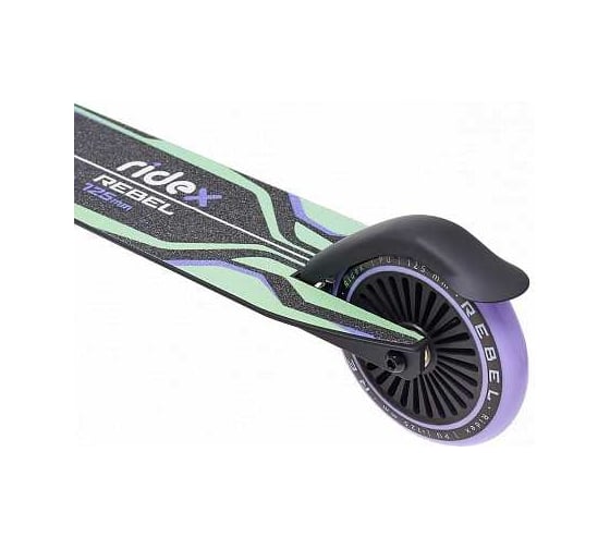 Самокат 2-х колесный RIDEX Rebel 125 мм, фиолетовый/мятный УТ-00020958