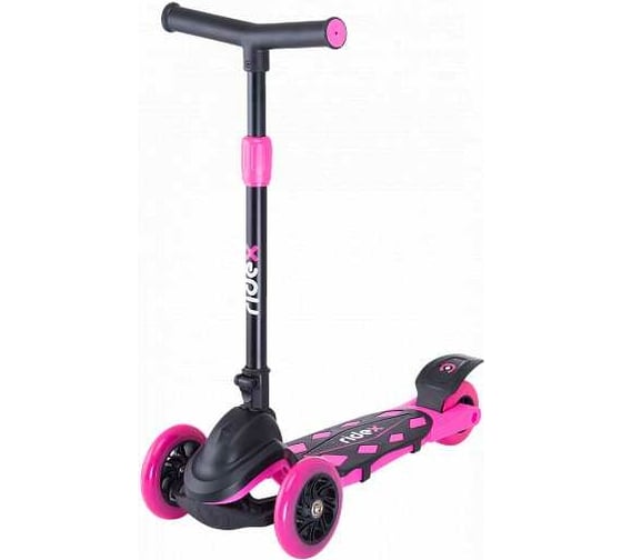 Самокат 3-х колесный RIDEX 3D Robin, 120/90 мм, неоновый розовый УТ-00018405
