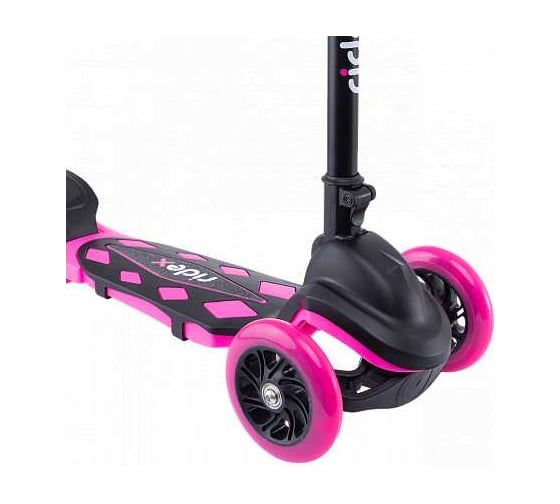 Самокат 3-х колесный RIDEX 3D Robin, 120/90 мм, неоновый розовый УТ-00018405