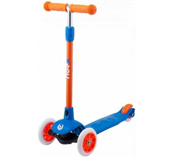 Самокат 3-х колесный RIDEX Hero, 120/80 мм, синий/оранжевый УТ-00018410 1