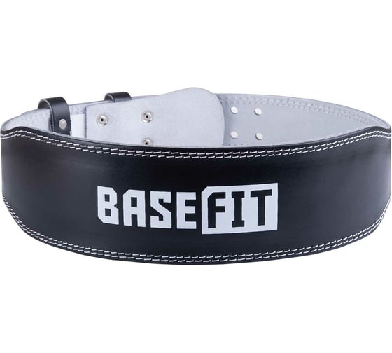 Атлетический пояс Basefit SU-302 4 дюйма, пресс-кожа, черный УТ-00018294