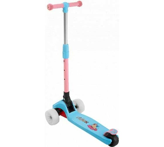 Самокат 3-х колесный RIDEX Juicy R, 120/80 мм, голубой/розовый УТ-00021200