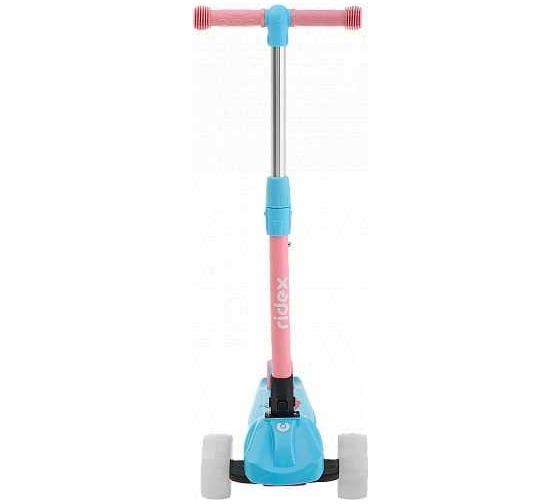 Самокат 3-х колесный RIDEX Juicy R, 120/80 мм, голубой/розовый УТ-00021200
