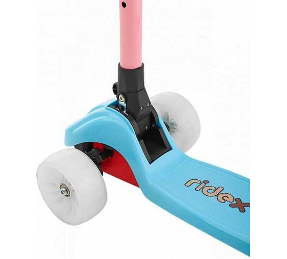 Самокат 3-х колесный RIDEX Juicy R, 120/80 мм, голубой/розовый УТ-00021200