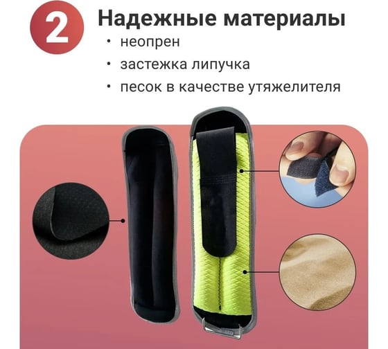 Светоотражающие утяжелители ZDK Nonstopika 2 шт. по 1.5 кг, зеленые ZDK3kg