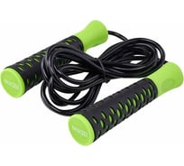 Скакалка с нескользящей ручкой Basefit RP-103 PVC, 3.05 м, черный/зеленый УТ-00019771