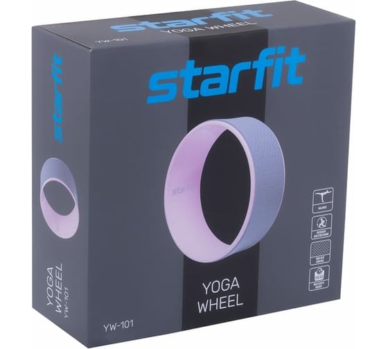 Колесо для йоги YW-101, 32 см, серый/розовый Starfit УТ-00016648