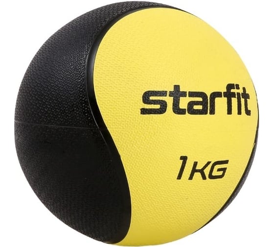 Медбол высокой плотности Starfit GB-702 1 кг, желтый УТ-00018934