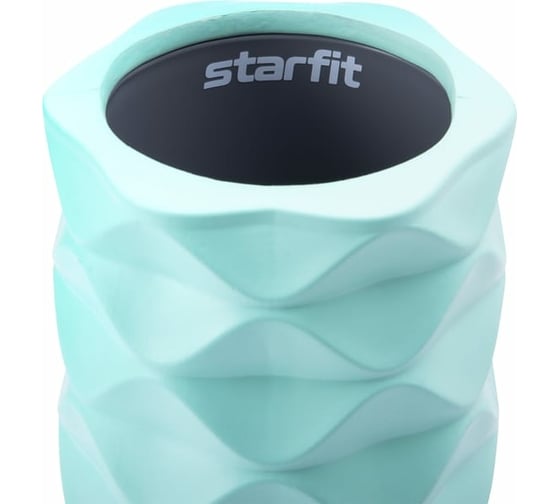 Массажный ролик Starfit FA-507 EVA/PP, средняя жесткость, 32.5x12.5 cм, мятный/серый УТ-00019053