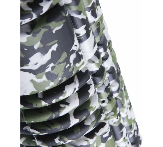 Массажный ролик Starfit FA-508 EVA/PP, низкая жесткость, 33x14 cм, зеленый камуфляж/оранжевый УТ-00019054