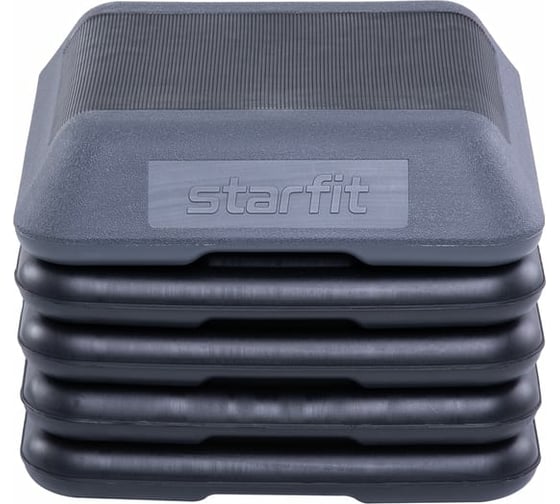 Пятиуровневая квадратная степ-платформа Starfit SP-401 40x40x30 см, с обрезиненным покрытием УТ-00016566 1
