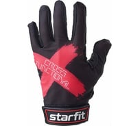 Перчатки для фитнеса Starfit WG-104, с пальцами, черный/красный УТ-00020815