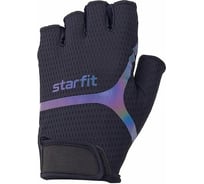 Перчатки для фитнеса Starfit WG-103, черный/светоотражающий УТ-00020812