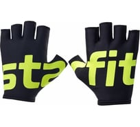 Перчатки для фитнеса Starfit WG-102, черный/ярко-зеленый УТ-00020810