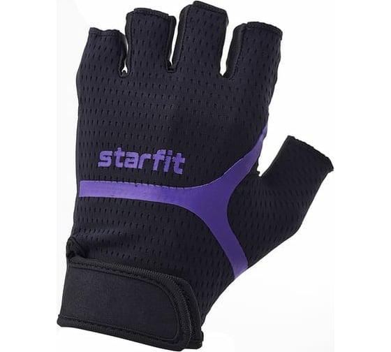 Перчатки для фитнеса Starfit WG-103, черный/фиолетовый УТ-00020813 1