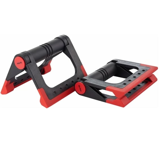 Складные упоры для отжиманий Starfit BA-304 черный/красный УТ-00019240
