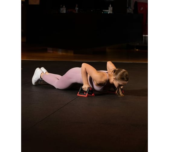 Складные упоры для отжиманий Starfit BA-304 черный/красный УТ-00019240
