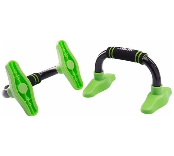 Классические упоры для отжиманий Starfit BA-302 черный/зеленый 1/10 УТ-00007324