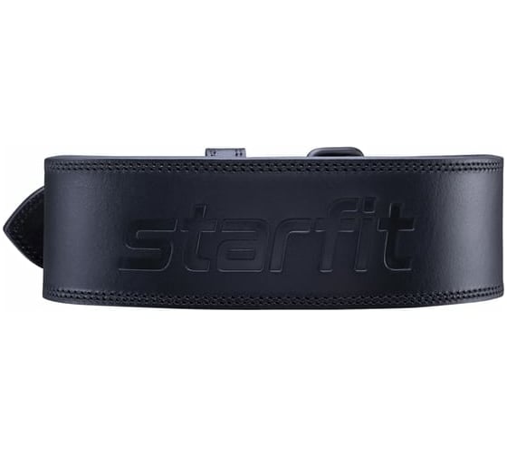 Пояс для пауэрлифтинга Starfit SU-331 натуральная кожа, черный УТ-00018954
