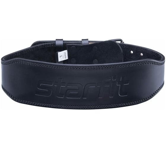 Атлетический пояс Starfit SU-320 4 дюйма, натуральная кожа, черный УТ-00016594