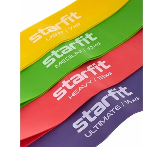 Мини-эспандеры Starfit ES-203 латекс, комплект неон, 4 шт УТ-00018997