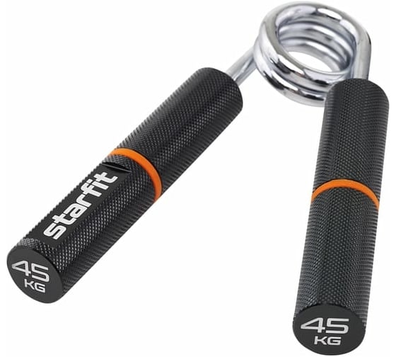 Пружинный металлический кистевой эспандер Starfit ES-405 45 кг, черный/оранжевый УТ-00019251