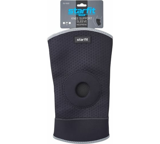 Суппорт колена Starfit SU-503 неопреновый, черный УТ-00018584