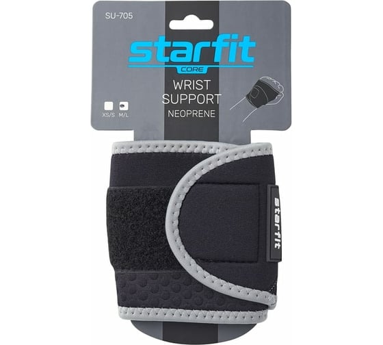 Суппорт запястья Starfit SU-705 неопреновый, черный УТ-00018583