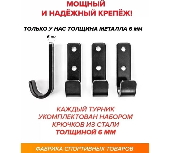Турник Absolute Champion Триумф черный с черными ручками АЧ 10047