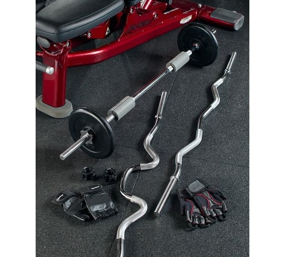 Гриф для штанги Starfit W BB-102 120 см, d=25 мм, металл, с металлическими замками, хром УТ-00019776