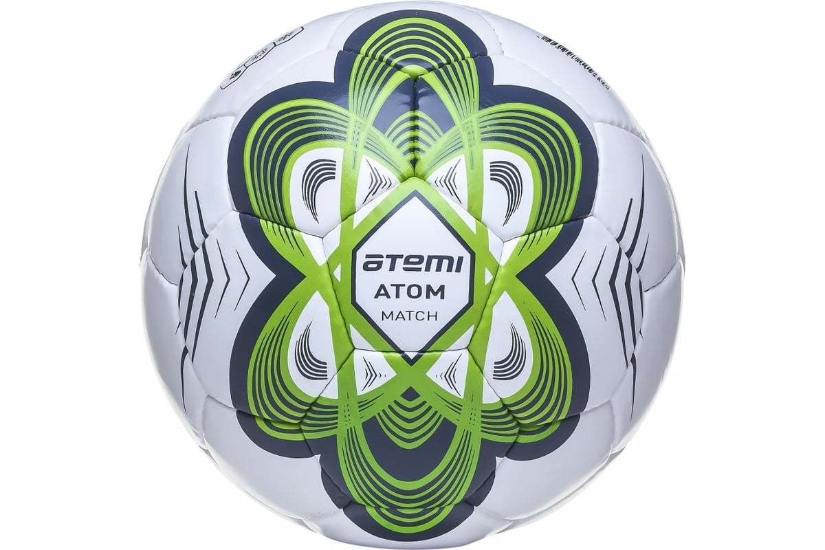 Футбольный мяч ATEMI ATOM, PU, зеленый, р.5 00-00005785 - выгодная цена ...