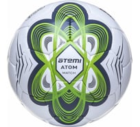 Футбольный мяч ATEMI ATOM, PU, зеленый, р.5 00-00005785