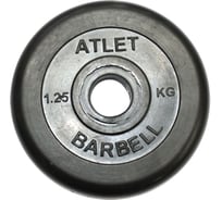 Обрезиненный диск MB Barbell черный, d-31, 1.25 кг 28266402