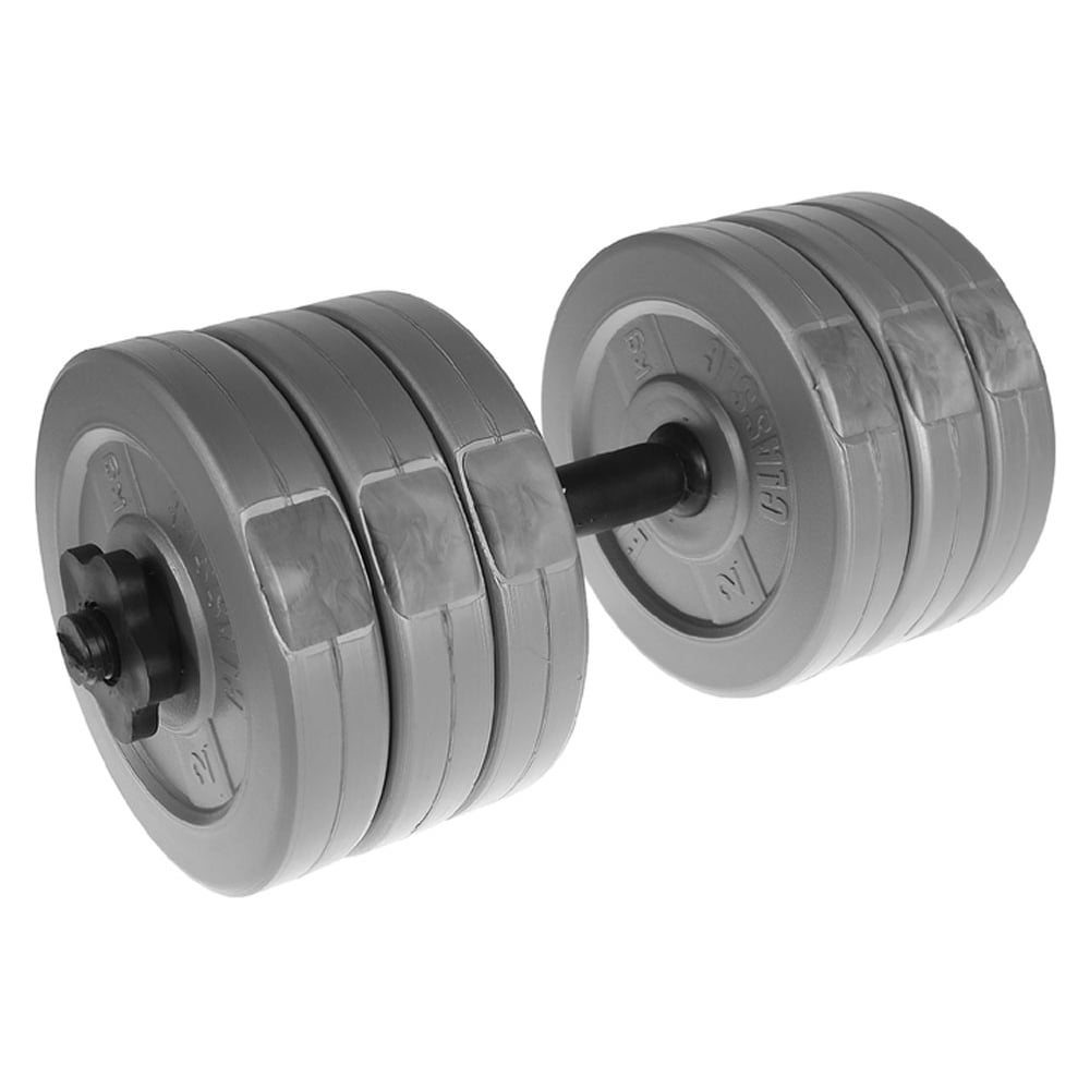 Гантель EURO CLASSIC сборная, винил, 12 кг, замок гайка 28272640 ...