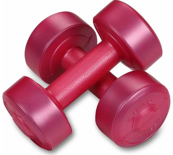 Гантели EURO CLASSIC виниловые, 2x1 кг, розовый 28273089