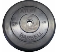 Обрезиненный диск MB Barbell черный, d-26, 25 кг 28261161