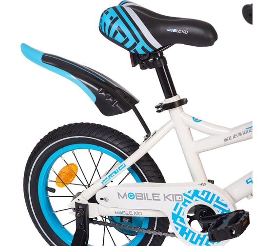 Детский двухколёсный велосипед Mobile Kid SLENDER 14 WHITE BLUE 4610088640348