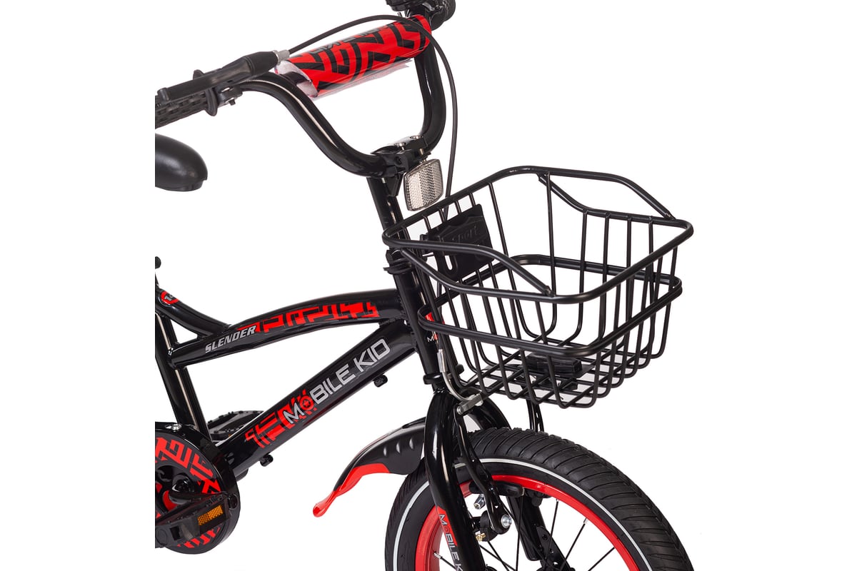 Детский двухколёсный велосипед Mobile Kid SLENDER 14 BLACK RED ...