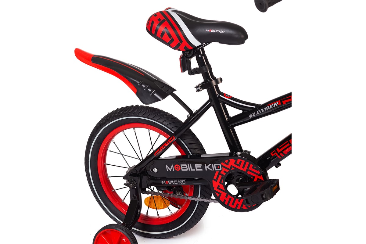 Детский двухколёсный велосипед Mobile Kid SLENDER 14 BLACK RED ...