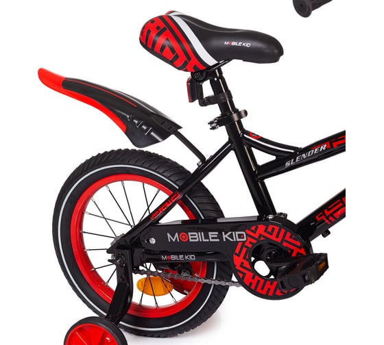 Детский двухколёсный велосипед Mobile Kid SLENDER 14 BLACK RED 4610088640362