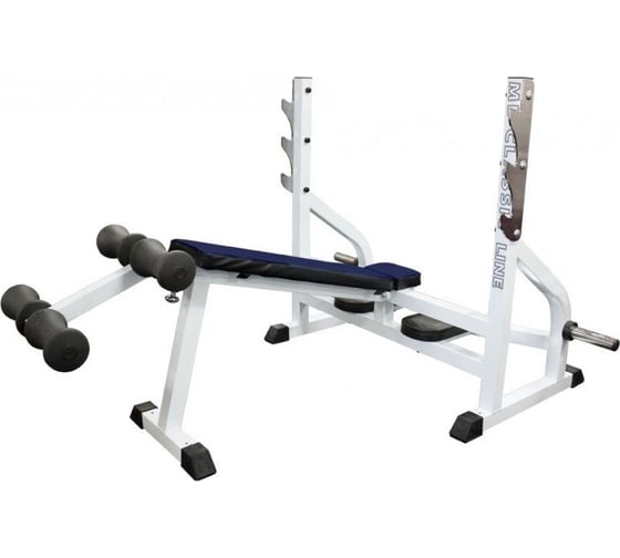 Скамья-стойка для жима под углом вниз Barbell МВ 2.25 белый СГ000000627