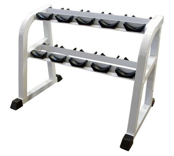 Стойка для хранения профессиональных гантелей на 5 пар Barbell МВ 1.10 белый СГ000000569 1