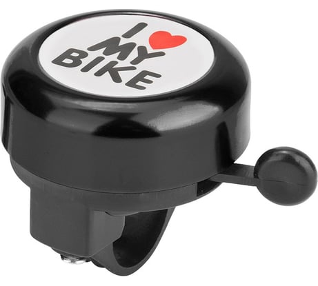 Звонок STELS 45AE-05 I love my bike, алюминий/пластик, черный LU059681