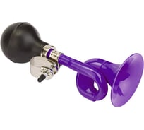 Клаксон STELS 86B-02 сталь/резина, черный/фиолетовый LU059735