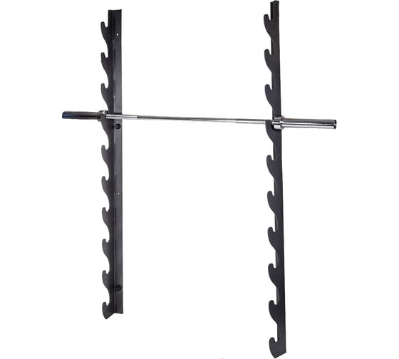 Держатель для 10 олимпийских грифов Original FitTools настенный, горизонтальный FT-FWH-10 1