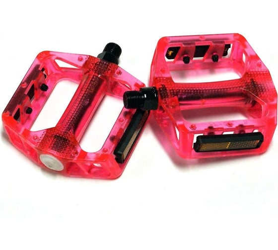Педали Feimin FP-801red, 110х100мм, BMX, база пластик, стальная ось, 327гр, красные, подшипник H000010701 1